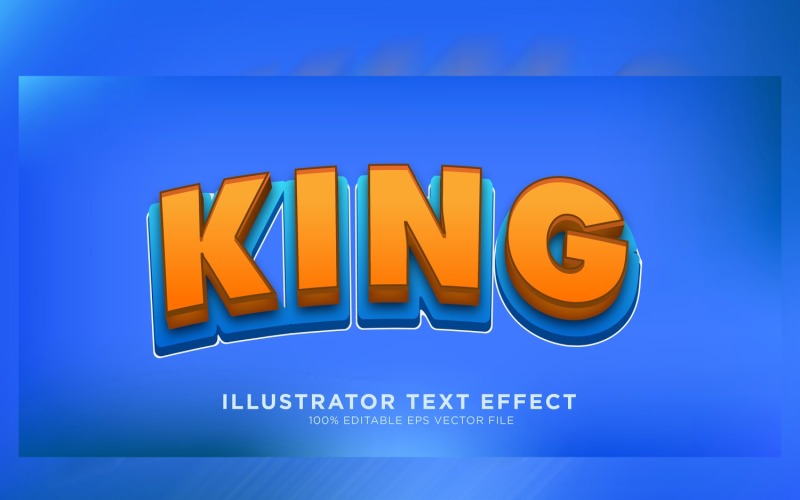 King Illustrator Text Effect Illustration