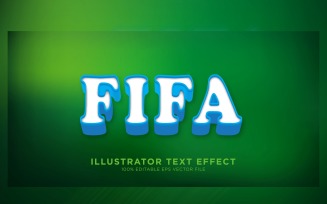 Fifa illustrator Text Effect Illustration