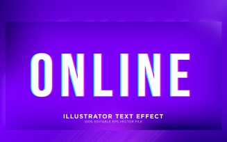 Online illustrator Text Effect Illustration
