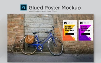 Poster Crumpled Paper Product Mockup