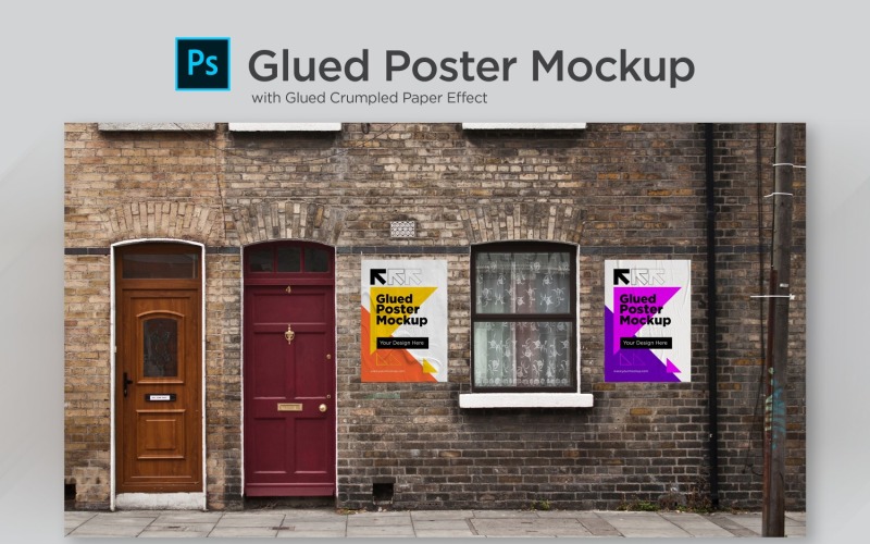 Poster Crumpled Paper Product Mockup