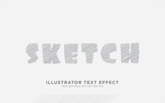 Sketch Illustrator Text Effect Illustration