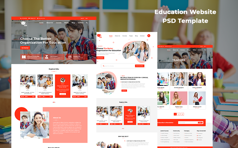 Edu - Education Website PSD Template