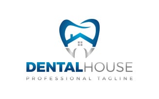 Dental Care House Logo Design