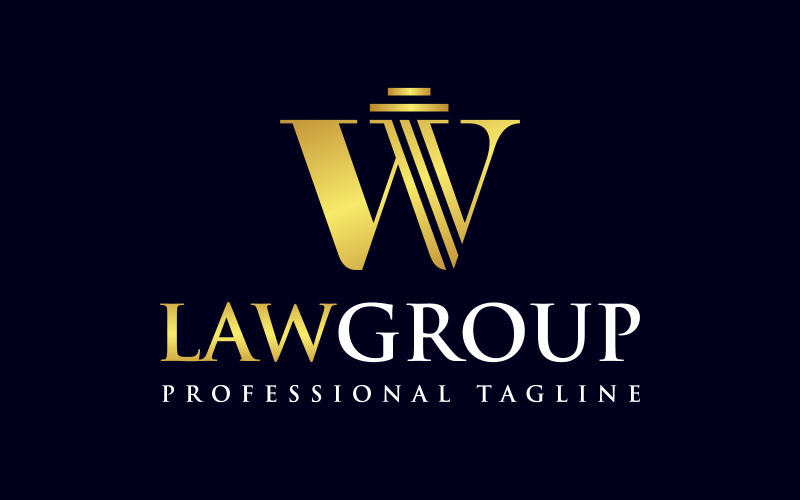 Letter W Lawyer Law Firm Logo Logo Template