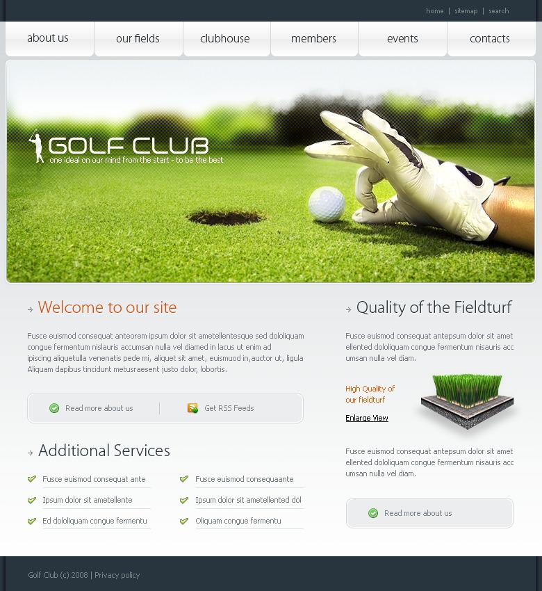 Golf Website Template 17870