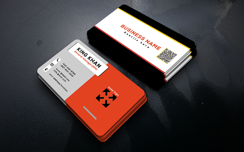 Simple Rounded Business Card-11 Corporate identity template