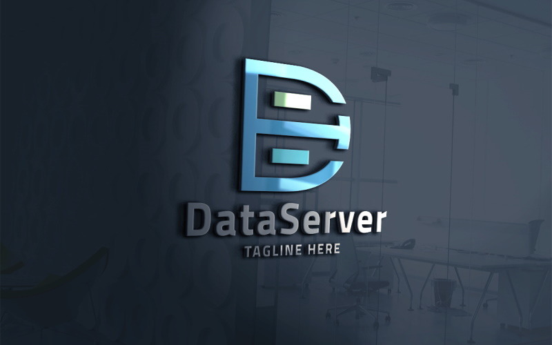 Data Server Letter D Pro Logo template Logo Template