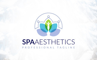 Floral Human Spa Aesthetics Logo Design
