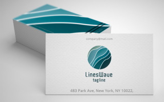Lines Wave Logo template