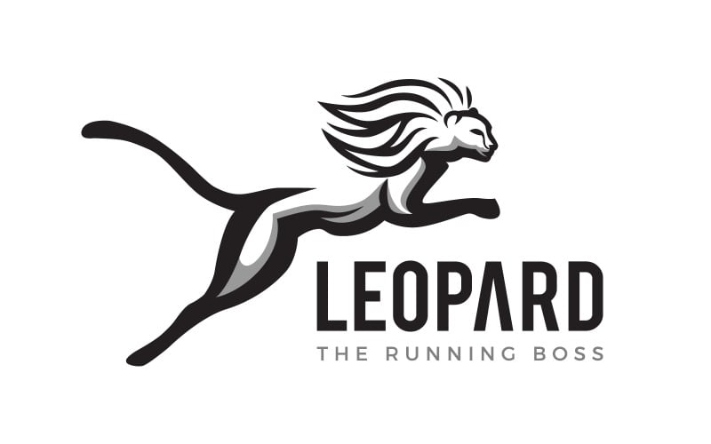 Wild Leopard - The Running Boss Logo Design Logo Template