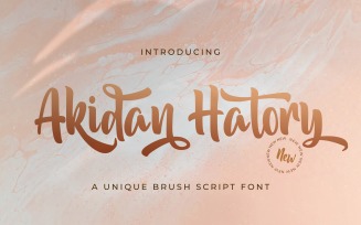 Akidan Hatory - Bold Script Font