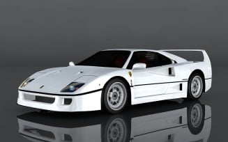 1987 Ferrari F40 3D Model