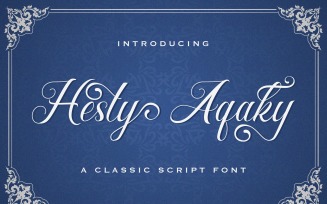 Hesty Aqaky - Modern Script Font
