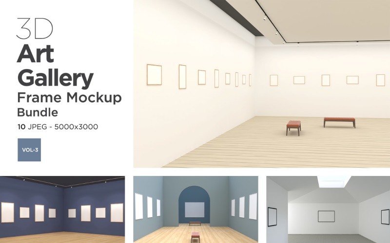 Art Gallery Frames Mockup Vol-3 Product Mockup