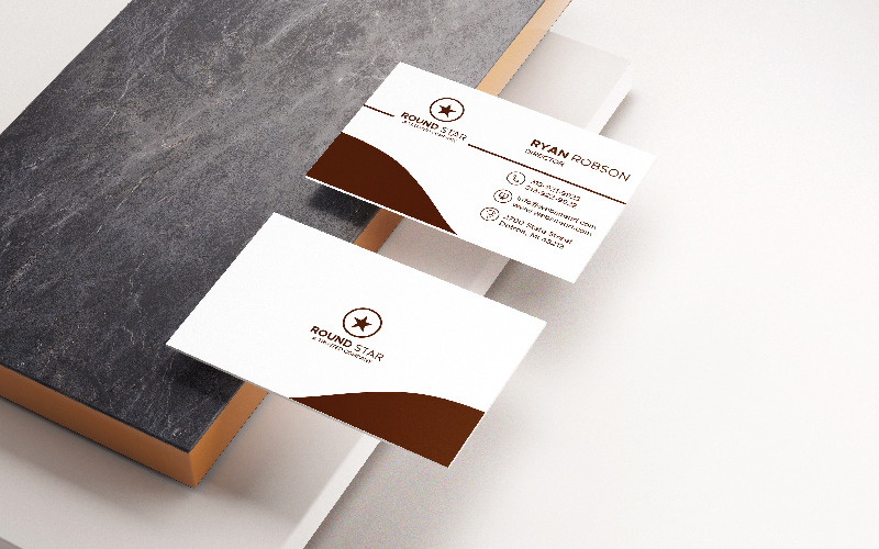 Brown Creative Business Card Template Corporate Identity