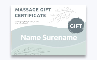 Free Stylish Massage Gift Certificate Template