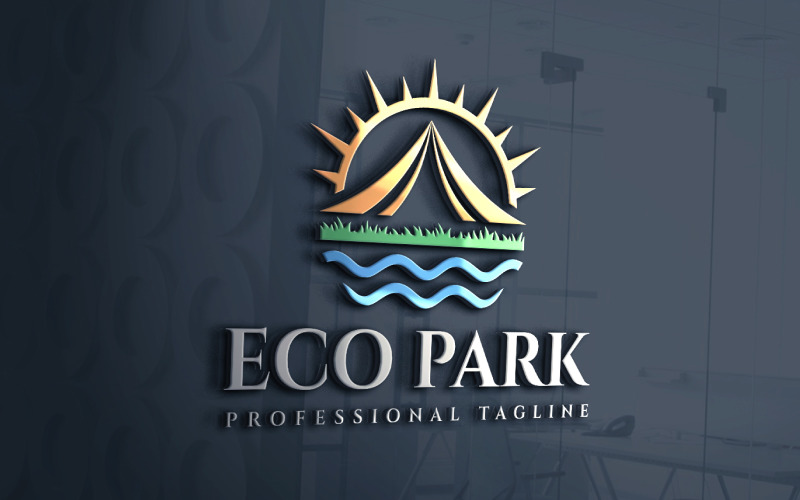 The Tent Eco Park Outdoor Logo Design Logo Template