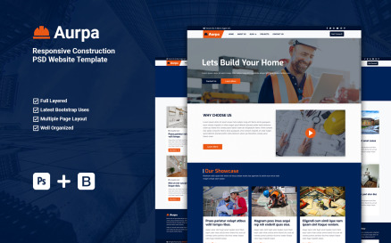 Aurpa Responsive Website PSD Template