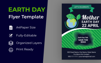 Earth Day Background Flyer Design Corporate identity template