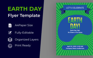 Earth Day Poster Template Design Corporate identity template