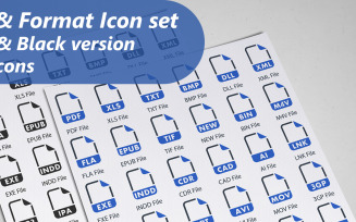File and Format Iconset template