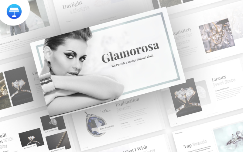Glamorosa - Jewelry Ecommerce Keynote Template