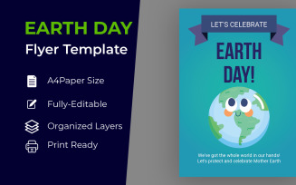 Happy Earth Day Brochure Design Corporate identity template