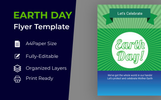 Happy Earth Day Poster Design Corporate identity template