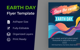 International Earth Day Flyer Design Corporate identity template