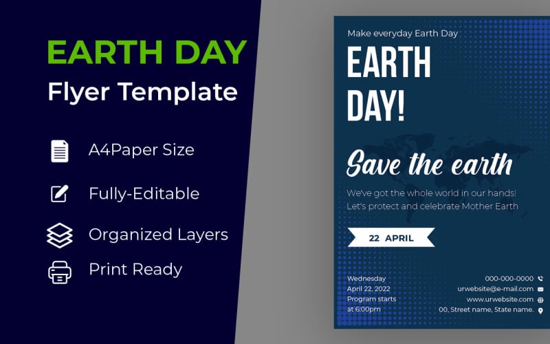 International Earth Day Flyer Design Corporate identity template Corporate Identity