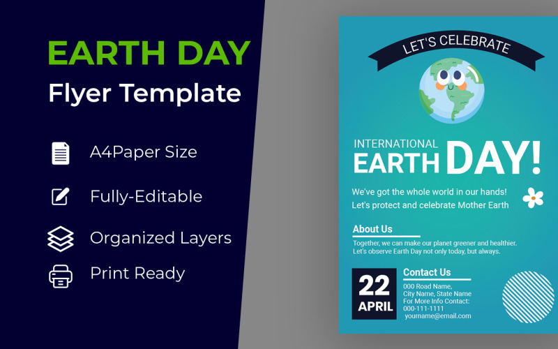 International Earth Day Poster Design Corporate identity template Corporate Identity