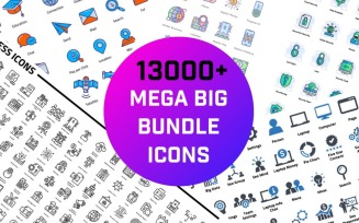 13000+ Mega Big Bundle Iconset template