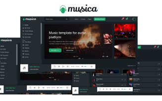 Musica – Music streaming & Record HTML5 Website Template