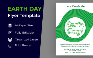 Saving planet Earth Day Flyer Design Corporate identity template