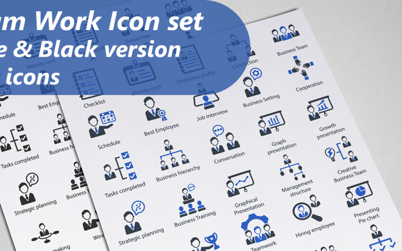 Team Work Iconset template Icon Set