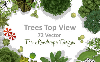 Vector Trees Top View Iconset template
