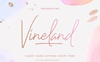 Vineland Signature Handwriting Font