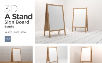 A Stand Advertising Sign Board Vol-1 Product Mockup