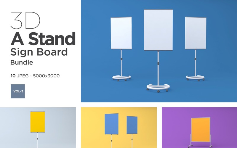 A Stand Advertising Sign Board Vol-3 Product Mockup