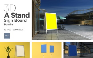 A Stand Advertising Sign Board Vol-4 Product Mockup