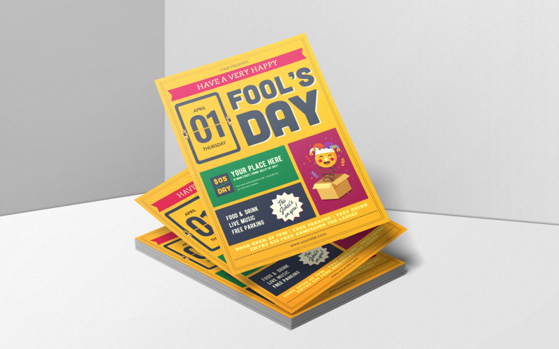 April Fool's Day Flyer Corporate identity template Corporate Identity