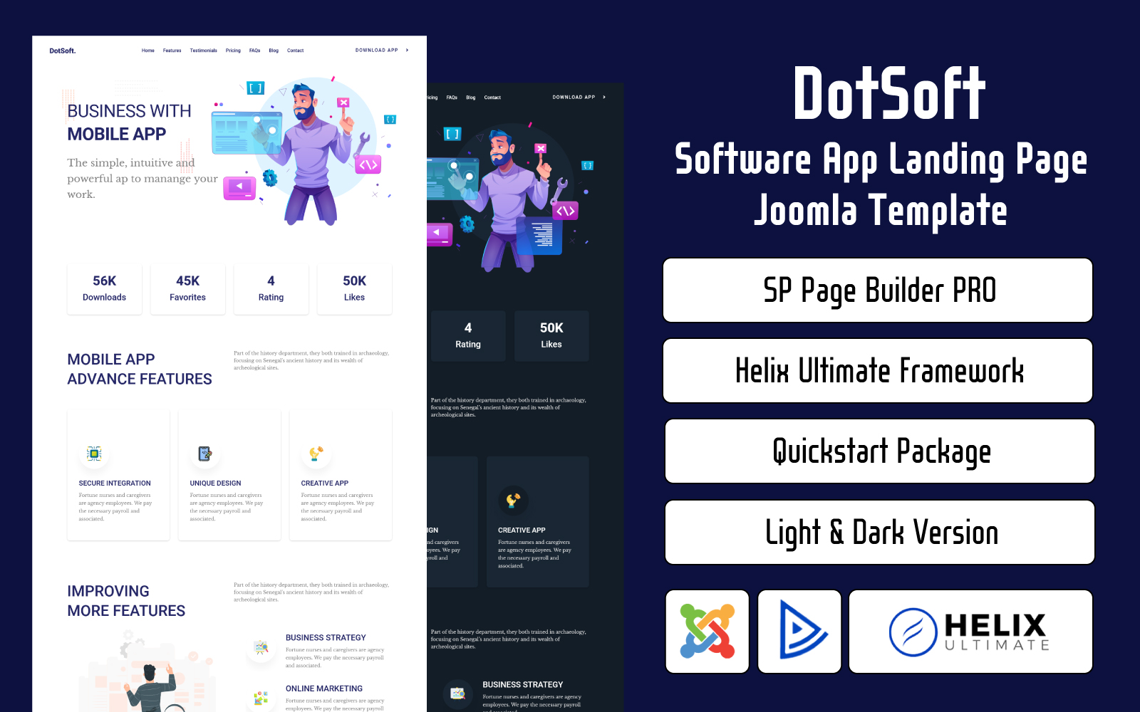 DotSoft - Software App Landing Page Joomla Template