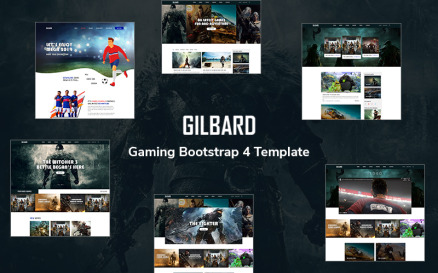 Gilbard - Gaming Bootstrap 4 Website Template