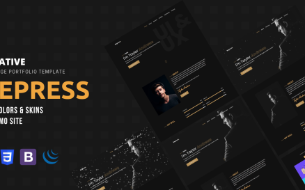 Repress - A Onepage Portfolio Template Landing Page Template