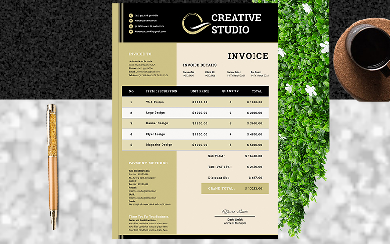 Template #178528 Invoicecreativecreative Invoicecustomizableillustrator Webdesign Template - Logo template Preview