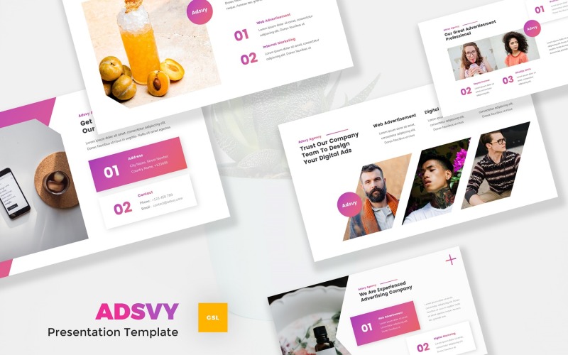 Adsvy - Advertisement Google Slides Template