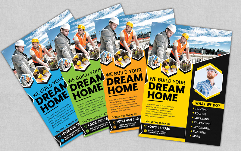 Construction Flyer Template Corporate Identity