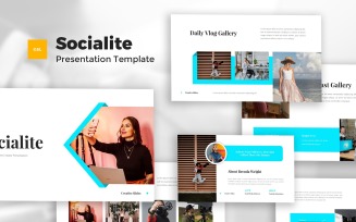 Socialite - Influencer & Content Creator Google Slides Template