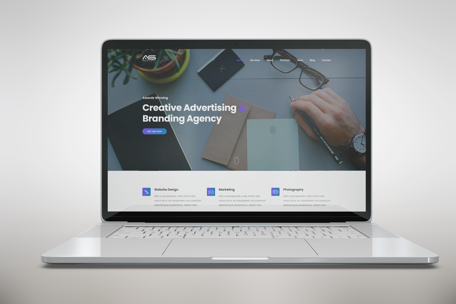 Abu - One Page Creative Advertising Website Template
